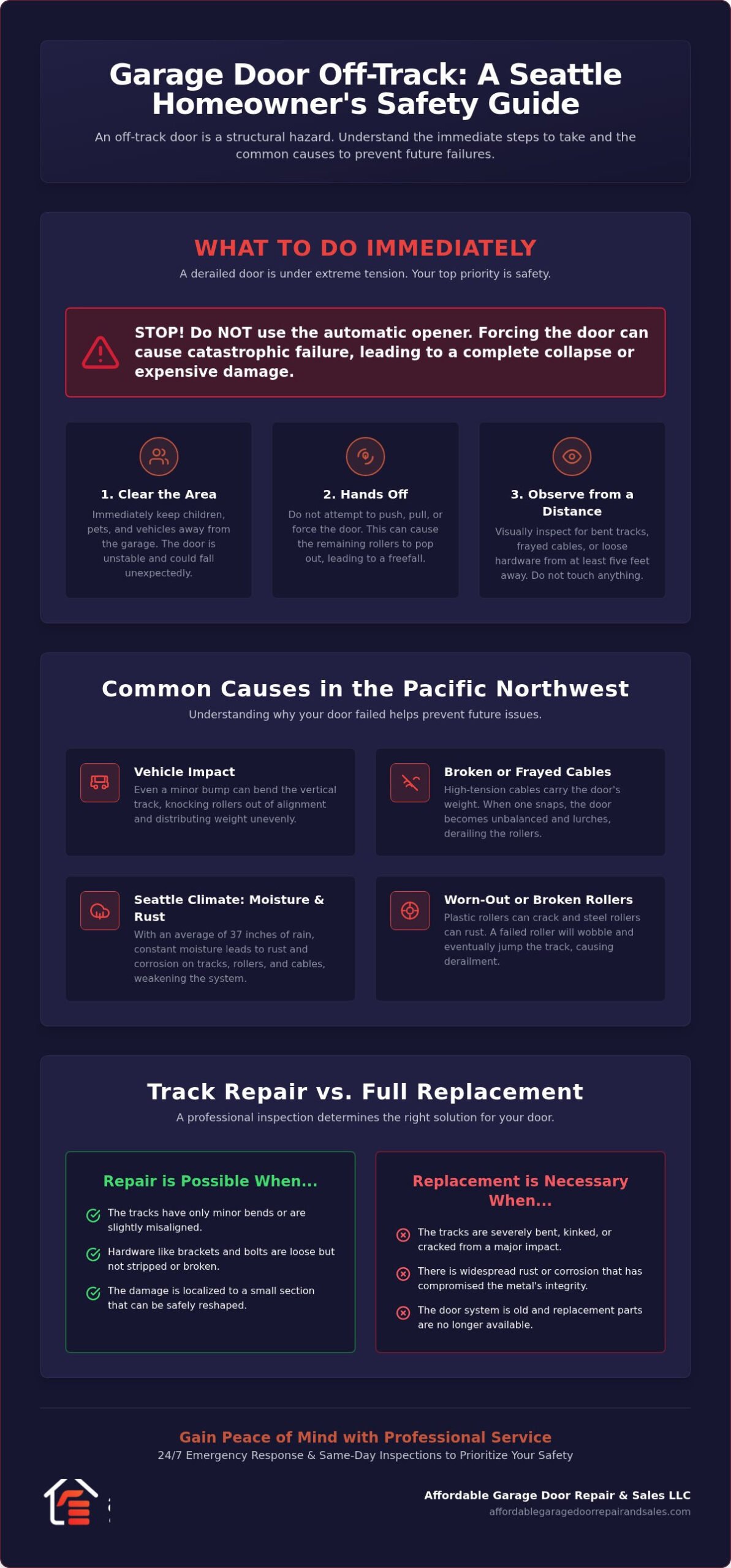 How to Fix a Garage Door Off Track in Seattle: A Homeowner’s Safety Guide