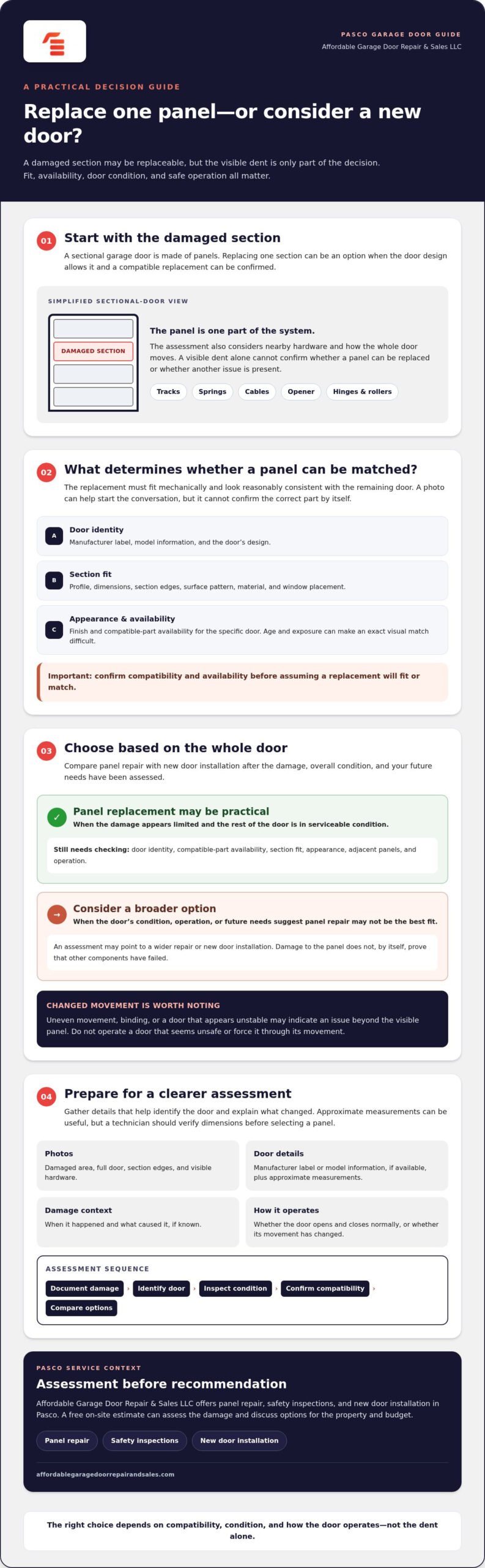 Pasco Garage Door Panel Replacement: How to Choose the Right Fix 1 Pasco Garage Door Panel Replacement: How to Choose the Right Fix